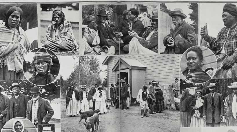 Snapshots of Māori attending a sitting of the Māori Land Court - Lake Taupō, 1914
