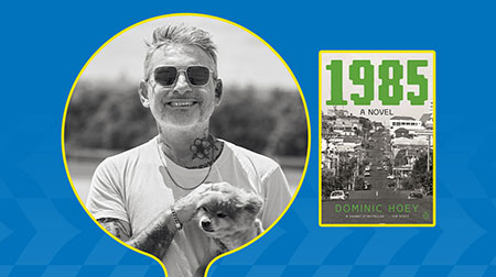 Dominic Hoey profile picture with 1985 book cover.