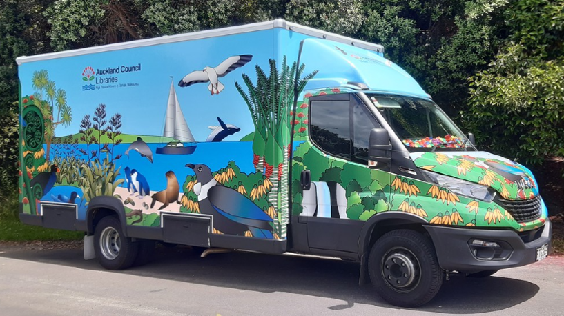 North mobile library bus.