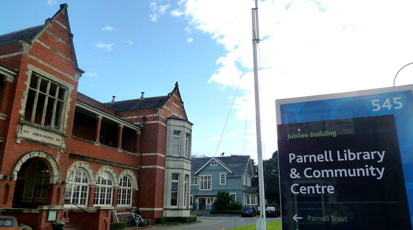 Parnel Library entrance