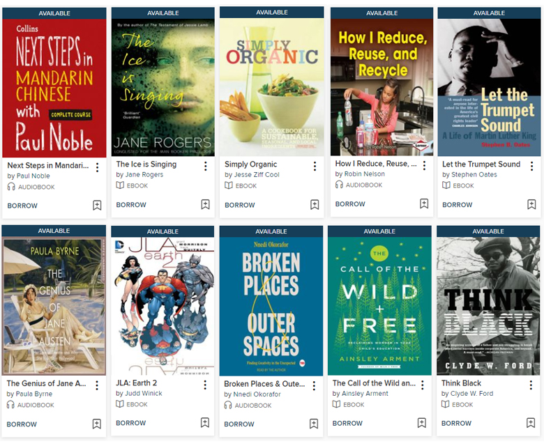 eBooks and eAudiobooks on OverDrive.