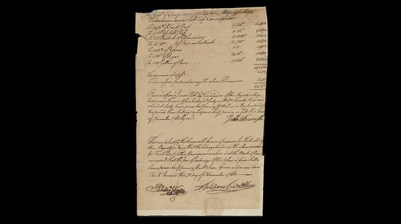 James Cook. Letter, 30 Nov 1768.