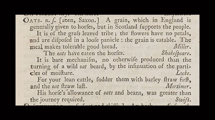 A dictionary of the English language, 1765.