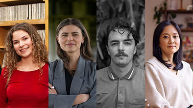 Profile photos of Rosetta Stone, MP Chlöe Swarbrick, Taylor MacGregor and Savina Fountain