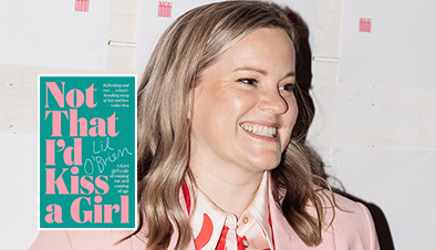 Lil O'Brien profile and book cover titled Not That I'd Kiss a Girl.