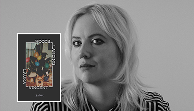 Author Laura Vincent profile and book cover titled Hoods Landing.